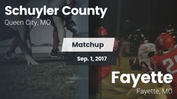 Matchup: Schuyler County vs. Fayette  2015