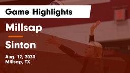 Millsap  vs Sinton  Game Highlights - Aug. 12, 2023