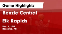 Benzie Central  vs Elk Rapids  Game Highlights - Dec. 4, 2018