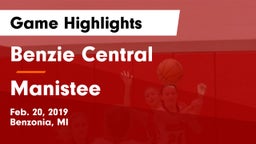 Benzie Central  vs Manistee  Game Highlights - Feb. 20, 2019