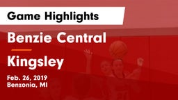 Benzie Central  vs Kingsley  Game Highlights - Feb. 26, 2019