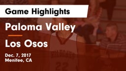 Paloma Valley  vs Los Osos  Game Highlights - Dec. 7, 2017