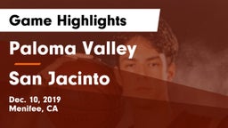 Paloma Valley  vs San Jacinto  Game Highlights - Dec. 10, 2019