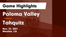 Paloma Valley  vs Tahquitz Game Highlights - Nov. 22, 2021