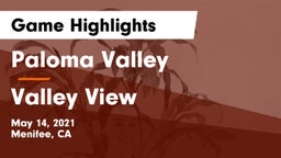 Paloma Valley  vs Valley View Game Highlights - May 14, 2021