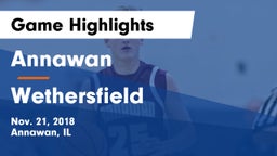 Annawan  vs Wethersfield Game Highlights - Nov. 21, 2018