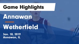 Annawan  vs Wetherfield Game Highlights - Jan. 18, 2019