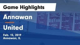 Annawan  vs United Game Highlights - Feb. 15, 2019