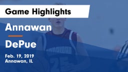 Annawan  vs DePue Game Highlights - Feb. 19, 2019