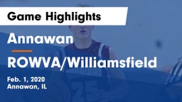 Annawan  vs ROWVA/Williamsfield Game Highlights - Feb. 1, 2020