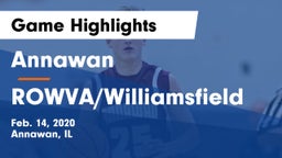 Annawan  vs ROWVA/Williamsfield Game Highlights - Feb. 14, 2020