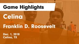 Celina  vs Franklin D. Roosevelt  Game Highlights - Dec. 1, 2018