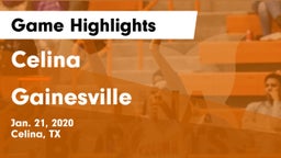 Celina  vs Gainesville  Game Highlights - Jan. 21, 2020