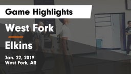 West Fork  vs Elkins  Game Highlights - Jan. 22, 2019
