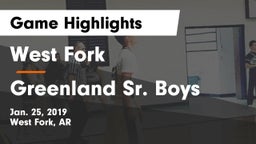 West Fork  vs Greenland Sr. Boys Game Highlights - Jan. 25, 2019