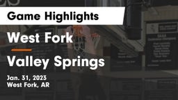 West Fork  vs Valley Springs  Game Highlights - Jan. 31, 2023
