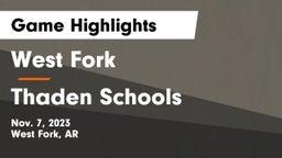 West Fork  vs Thaden Schools Game Highlights - Nov. 7, 2023