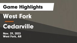 West Fork  vs Cedarville  Game Highlights - Nov. 29, 2023