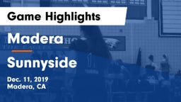 Madera  vs Sunnyside  Game Highlights - Dec. 11, 2019
