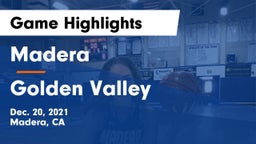 Madera  vs Golden Valley Game Highlights - Dec. 20, 2021