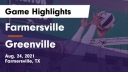 Farmersville  vs Greenville  Game Highlights - Aug. 24, 2021