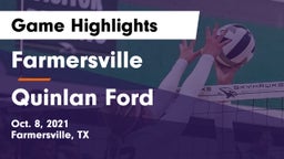 Farmersville  vs Quinlan Ford  Game Highlights - Oct. 8, 2021