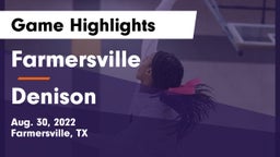 Farmersville  vs Denison  Game Highlights - Aug. 30, 2022