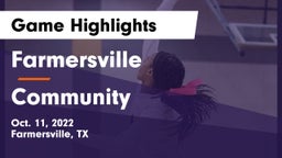 Farmersville  vs Community  Game Highlights - Oct. 11, 2022