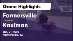Farmersville  vs Kaufman  Game Highlights - Oct. 21, 2022