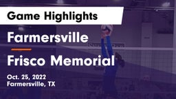 Farmersville  vs Frisco Memorial  Game Highlights - Oct. 25, 2022