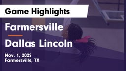 Farmersville  vs Dallas Lincoln Game Highlights - Nov. 1, 2022