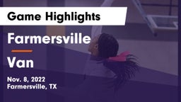 Farmersville  vs Van  Game Highlights - Nov. 8, 2022