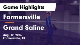 Farmersville  vs Grand Saline  Game Highlights - Aug. 12, 2023