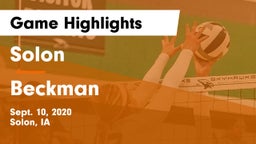 Solon  vs Beckman  Game Highlights - Sept. 10, 2020