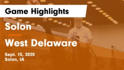 Solon  vs West Delaware  Game Highlights - Sept. 15, 2020