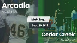 Matchup: Arcadia  vs. Cedar Creek  2019