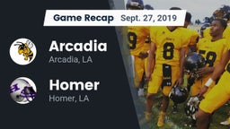 Recap: Arcadia  vs. Homer  2019