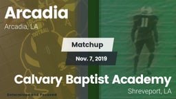 Matchup: Arcadia  vs. Calvary Baptist Academy  2019