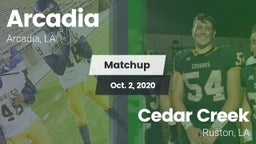 Matchup: Arcadia  vs. Cedar Creek  2020