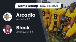 Recap: Arcadia  vs. Block  2020