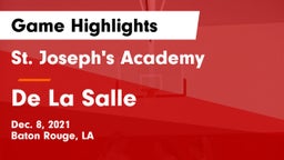 St. Joseph's Academy  vs De La Salle  Game Highlights - Dec. 8, 2021