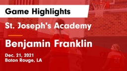 St. Joseph's Academy  vs Benjamin Franklin  Game Highlights - Dec. 21, 2021