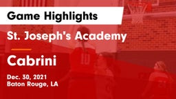 St. Joseph's Academy  vs Cabrini  Game Highlights - Dec. 30, 2021