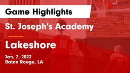 St. Joseph's Academy  vs Lakeshore  Game Highlights - Jan. 7, 2022