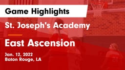 St. Joseph's Academy  vs East Ascension Game Highlights - Jan. 12, 2022