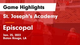 St. Joseph's Academy  vs Episcopal  Game Highlights - Jan. 25, 2022