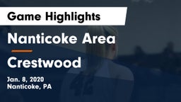 Nanticoke Area  vs Crestwood  Game Highlights - Jan. 8, 2020