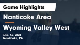 Nanticoke Area  vs Wyoming Valley West  Game Highlights - Jan. 13, 2020