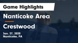 Nanticoke Area  vs Crestwood  Game Highlights - Jan. 27, 2020