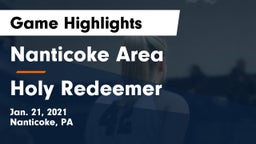 Nanticoke Area  vs Holy Redeemer  Game Highlights - Jan. 21, 2021